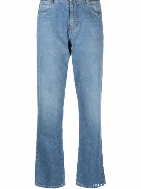 Affordable McCartney slim-cut Women Stella Pepper Salt Logo & jeans 0801